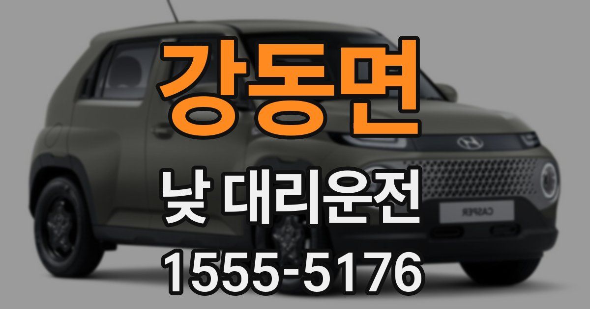 강동면 낮 대리운전