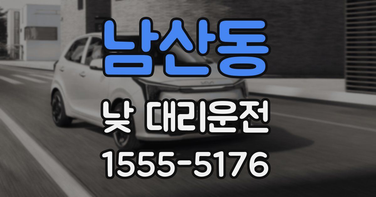 남산동 낮 대리운전