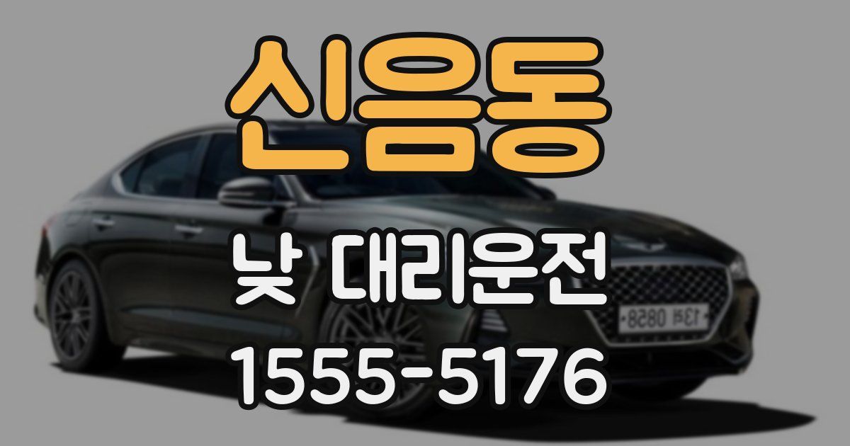 신음동 낮 대리운전