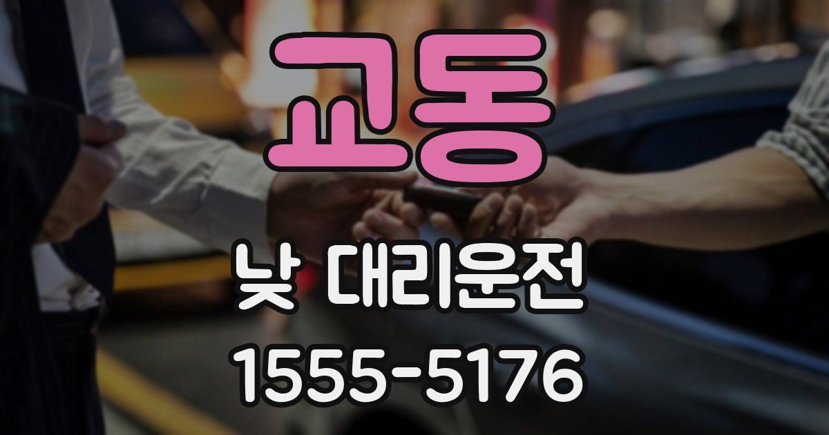 교동 낮 대리운전