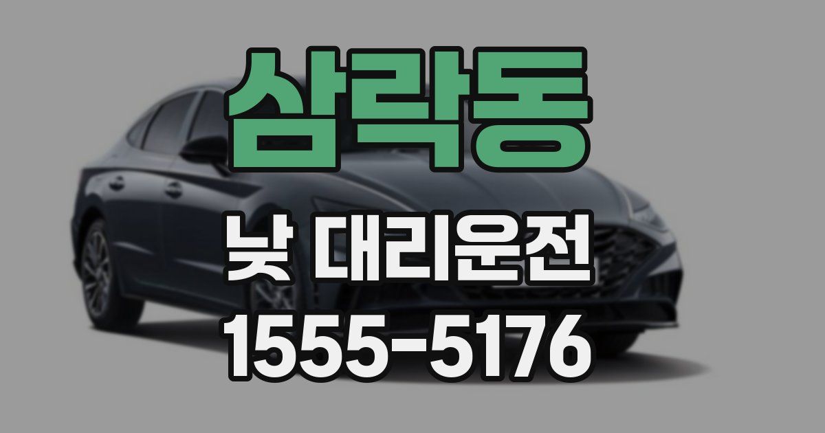 삼락동 낮 대리운전