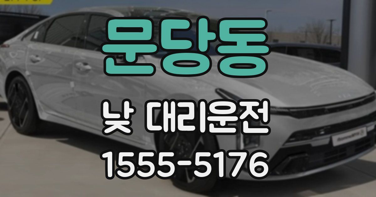 문당동 낮 대리운전