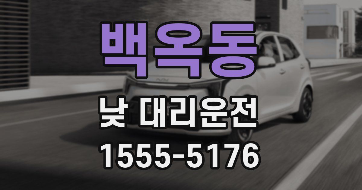 백옥동 낮 대리운전