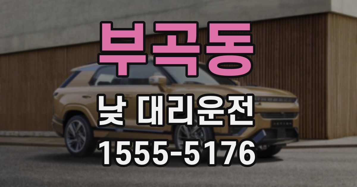 부곡동 낮 대리운전