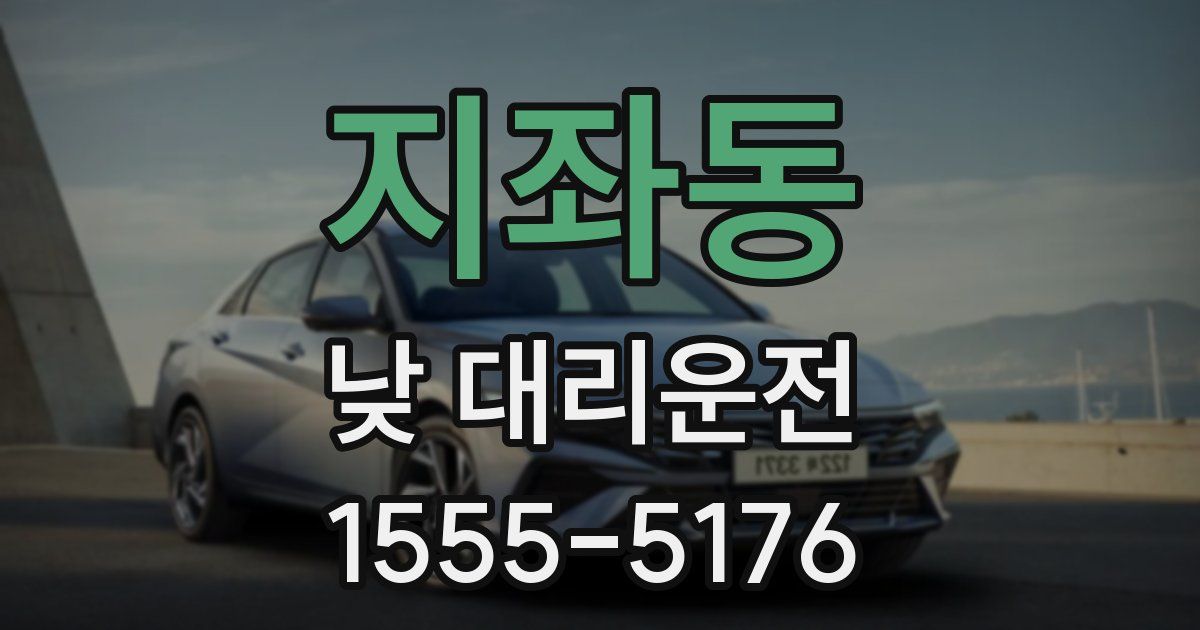지좌동 낮 대리운전