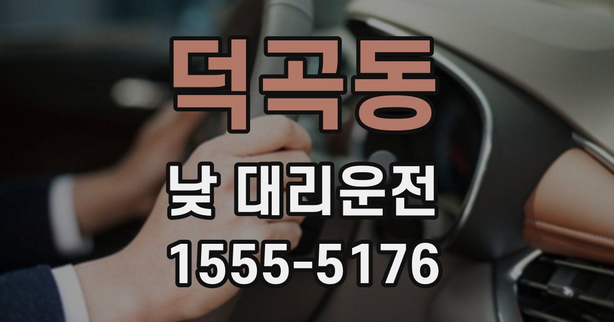 덕곡동 낮 대리운전