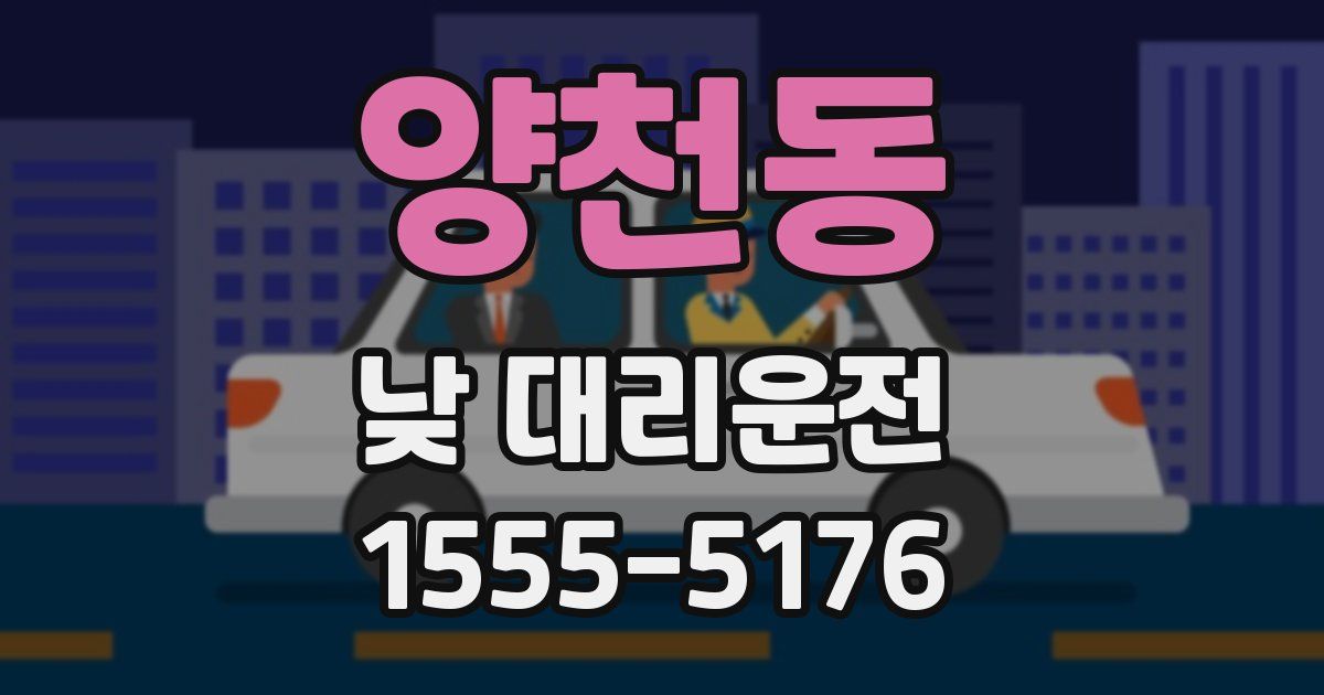 양천동 낮 대리운전