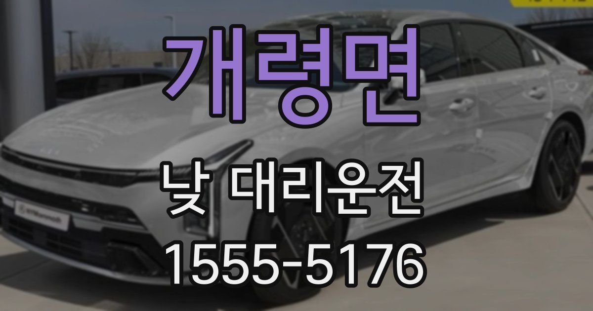 개령면 낮 대리운전