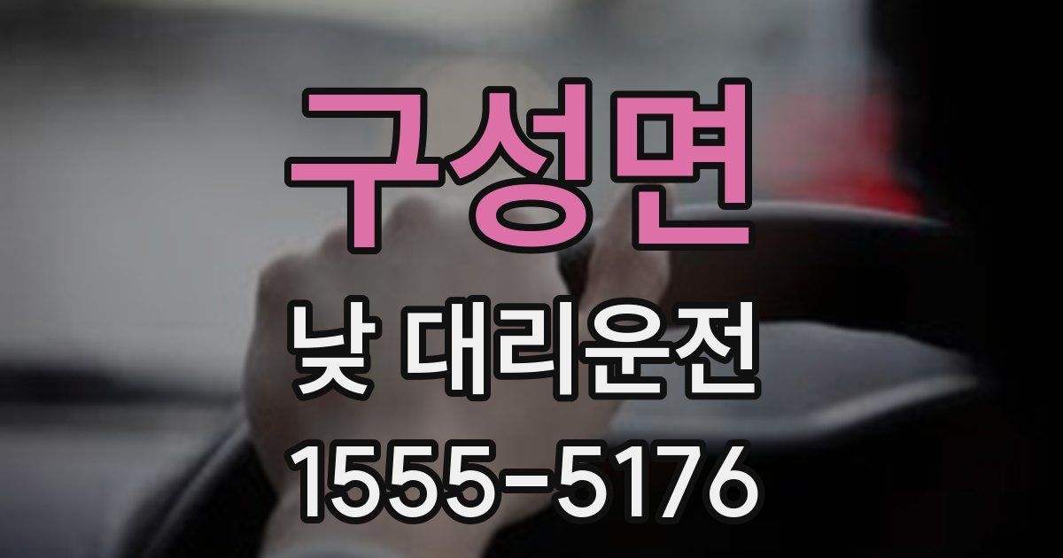 구성면 낮 대리운전