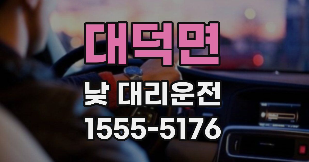 대덕면 낮 대리운전