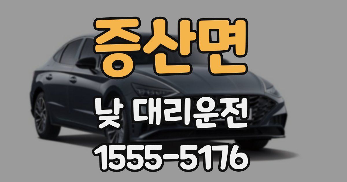 증산면 낮 대리운전
