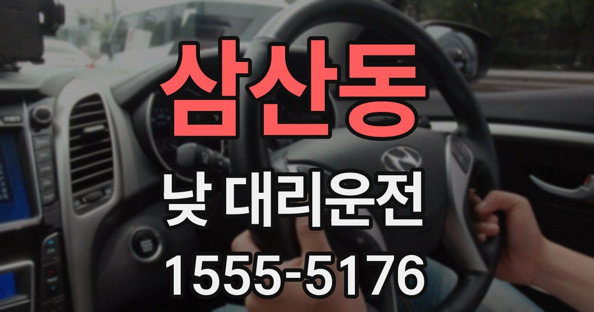 삼산동 낮 대리운전