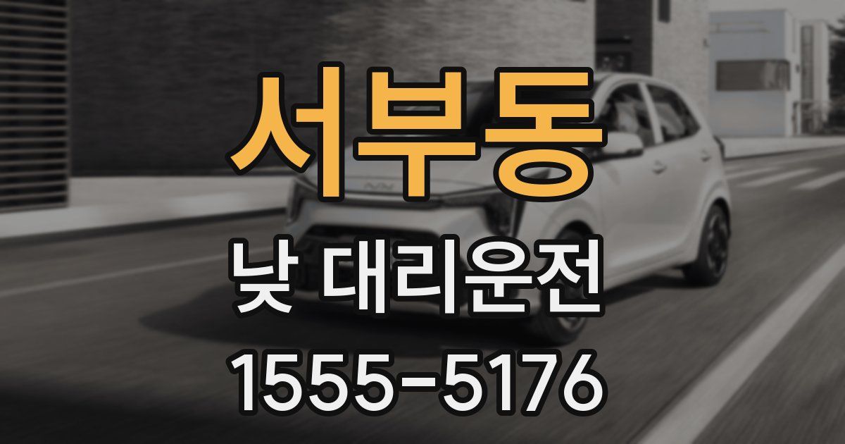 서부동 낮 대리운전