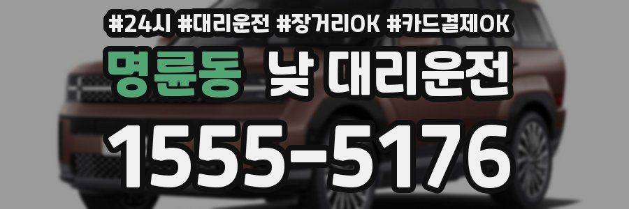 명륜동 낮 대리운전