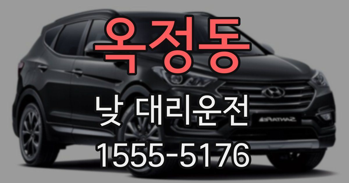 옥정동 낮 대리운전