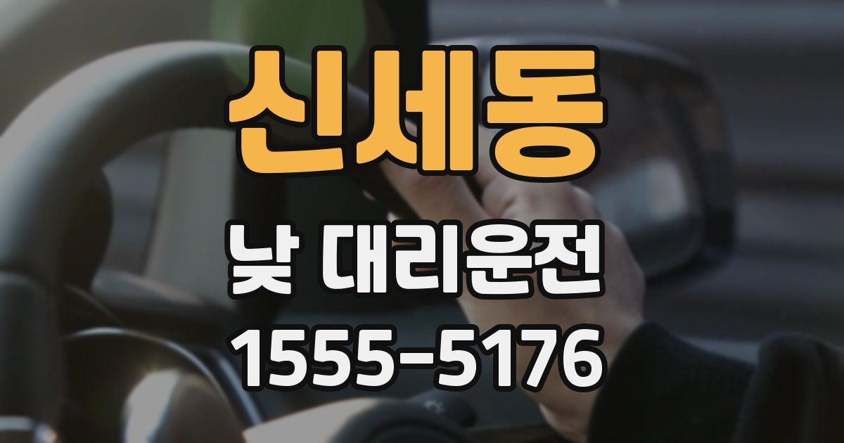 신세동 낮 대리운전