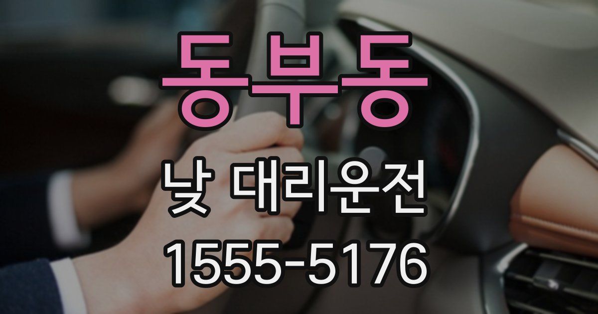 동부동 낮 대리운전