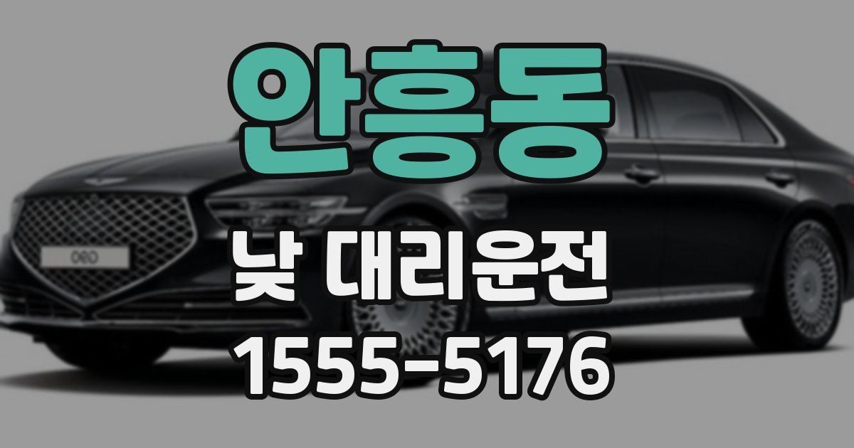 안흥동 낮 대리운전