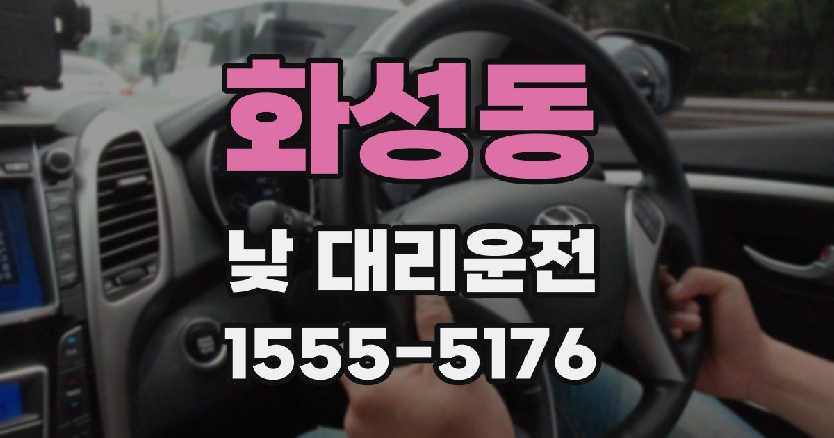 화성동 낮 대리운전