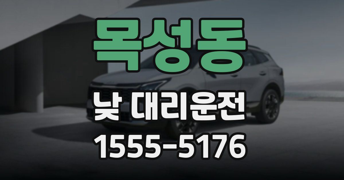 목성동 낮 대리운전