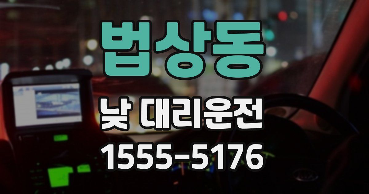 법상동 낮 대리운전