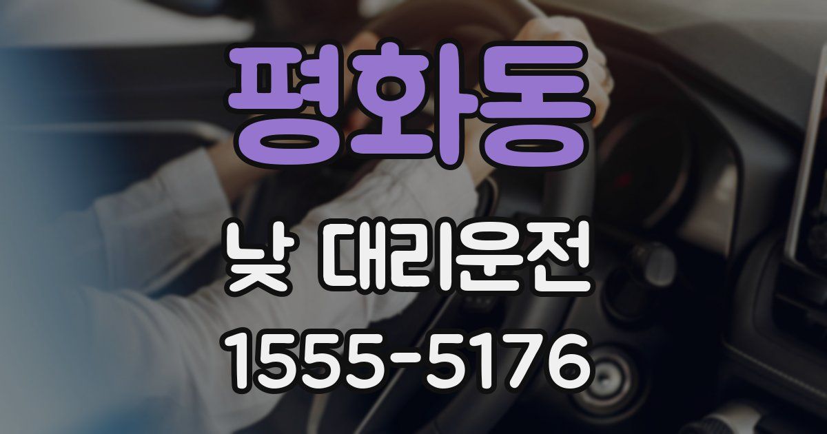 평화동 낮 대리운전