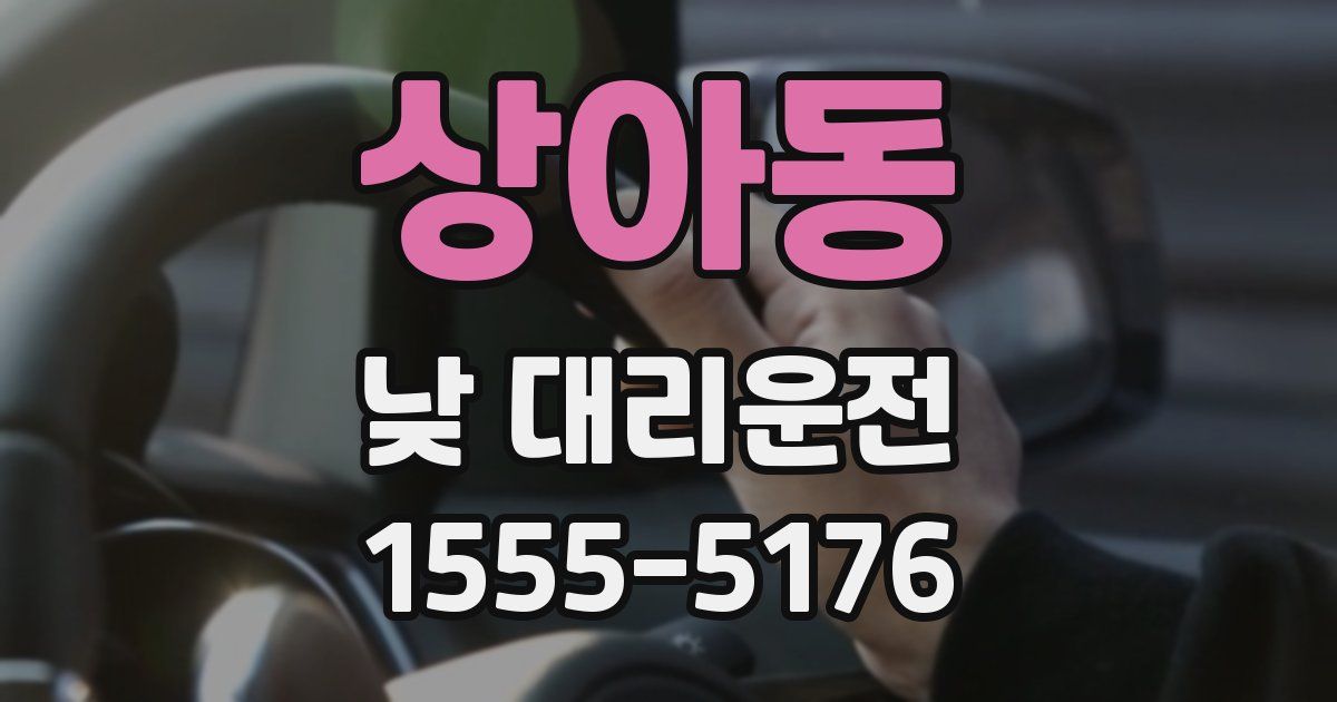 상아동 낮 대리운전
