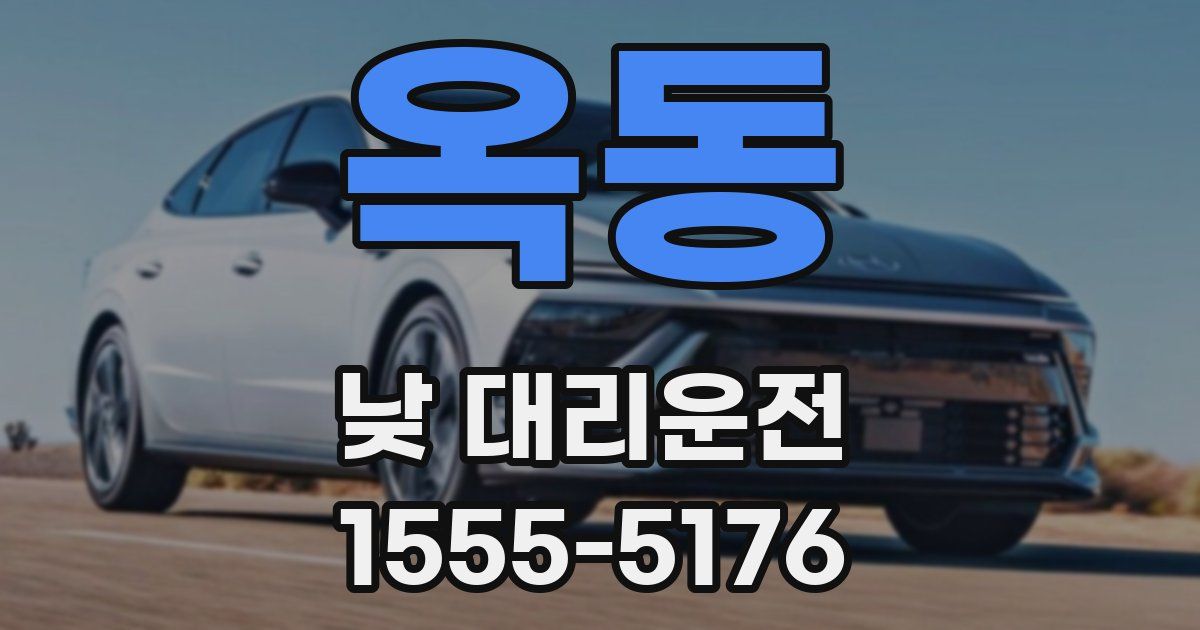 옥동 낮 대리운전