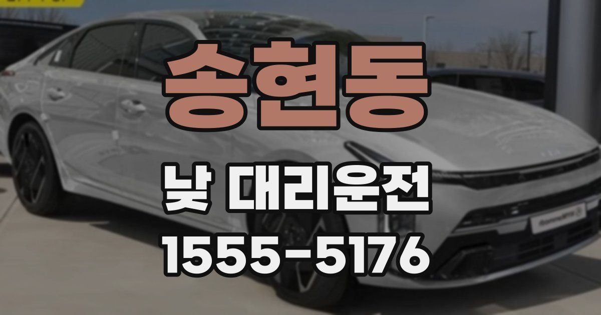 송현동 낮 대리운전