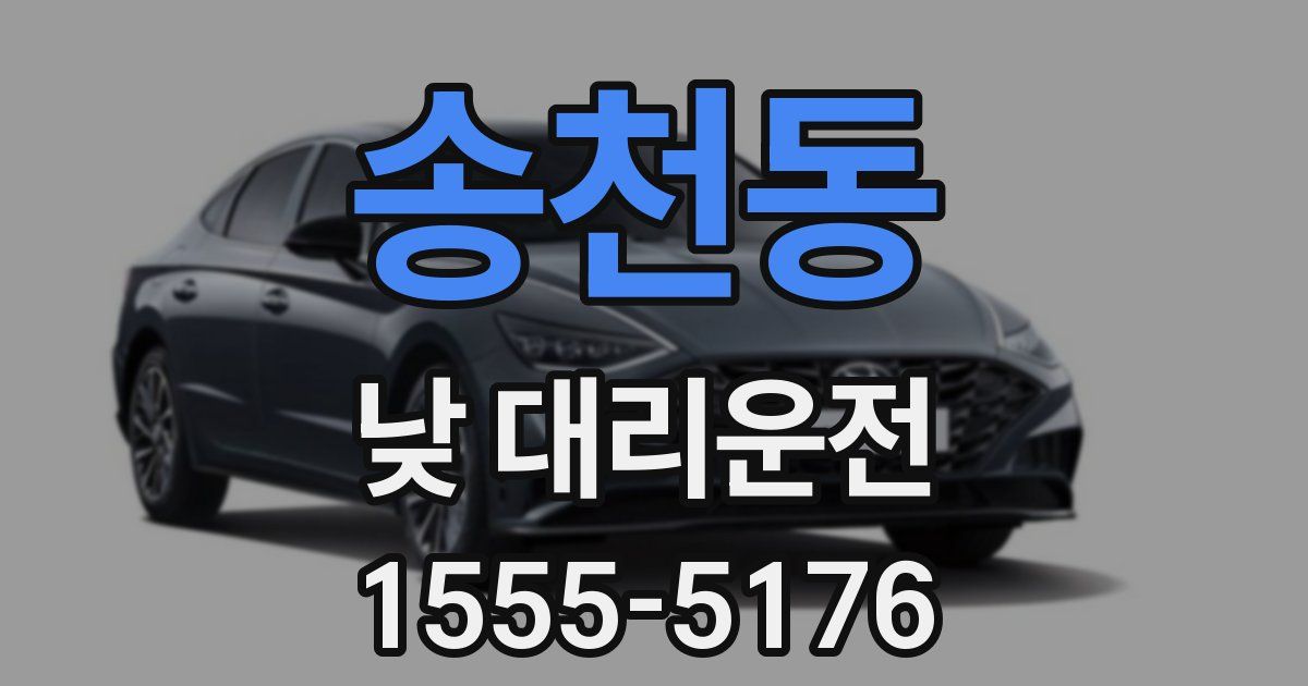 송천동 낮 대리운전