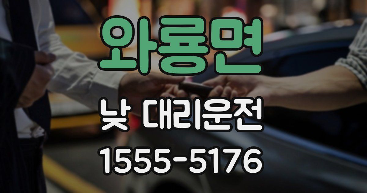 와룡면 낮 대리운전