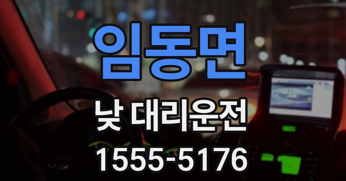 임동면 낮 대리운전