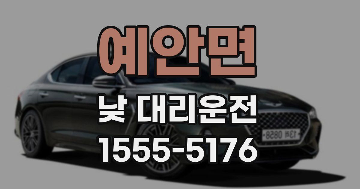 예안면 낮 대리운전