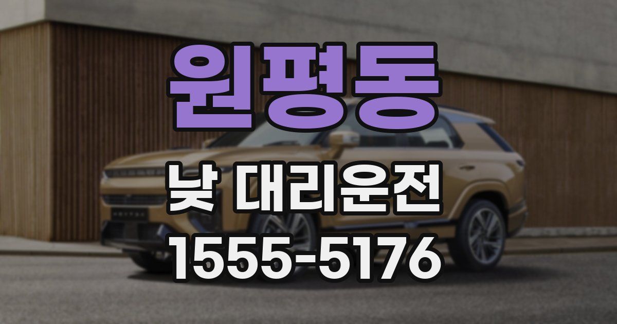 원평동 낮 대리운전