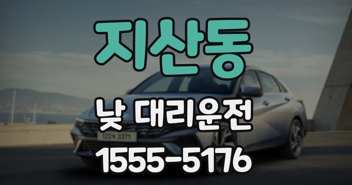 지산동 낮 대리운전