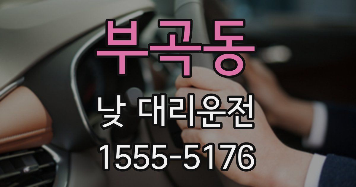 부곡동 낮 대리운전