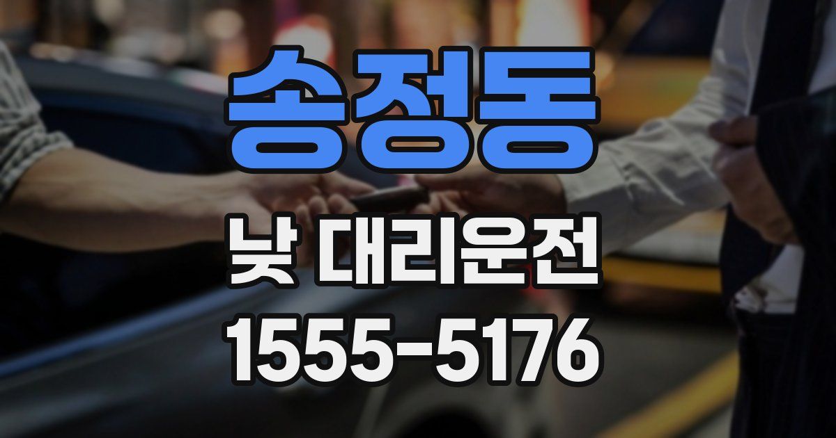 송정동 낮 대리운전