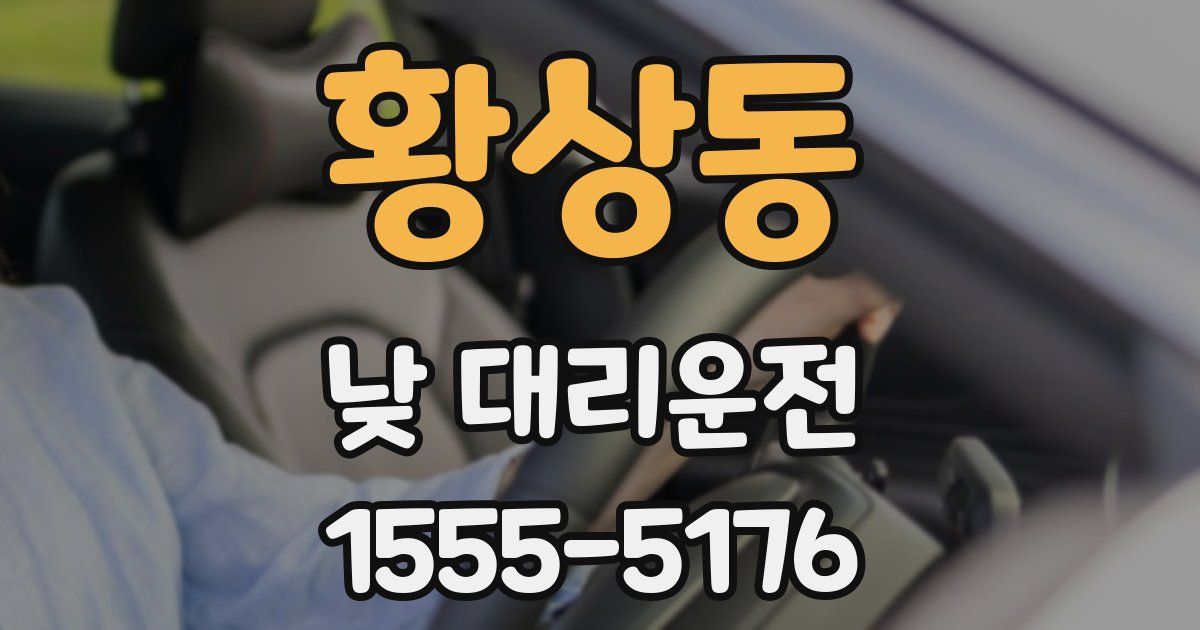 황상동 낮 대리운전