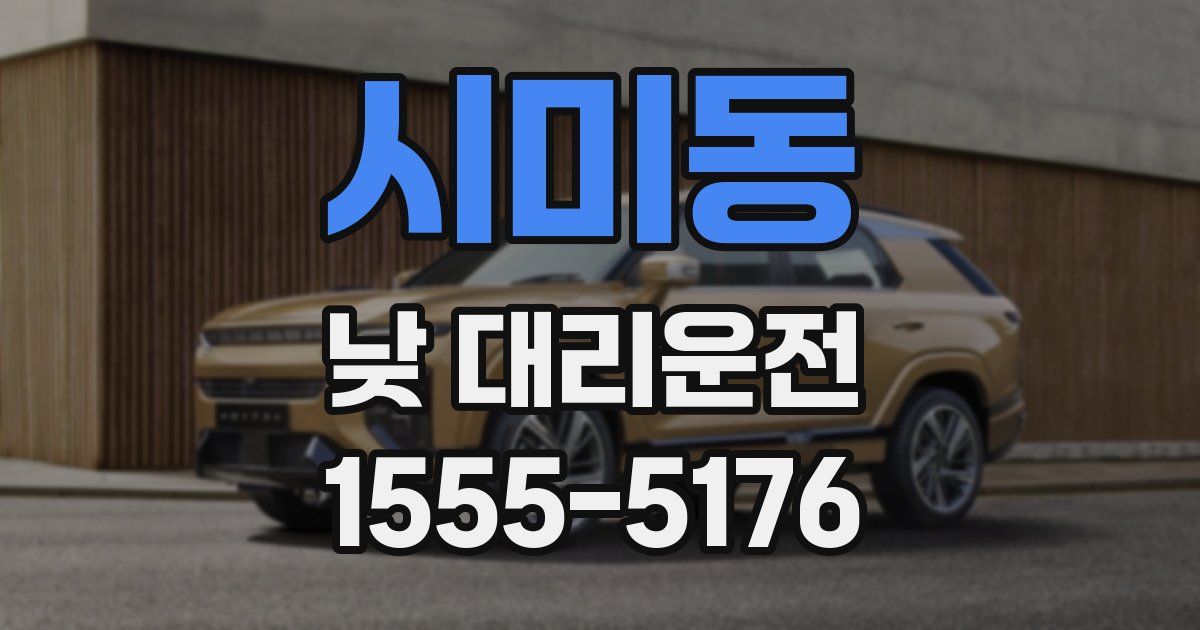 시미동 낮 대리운전