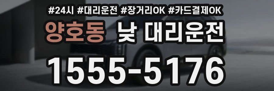 양호동 낮 대리운전