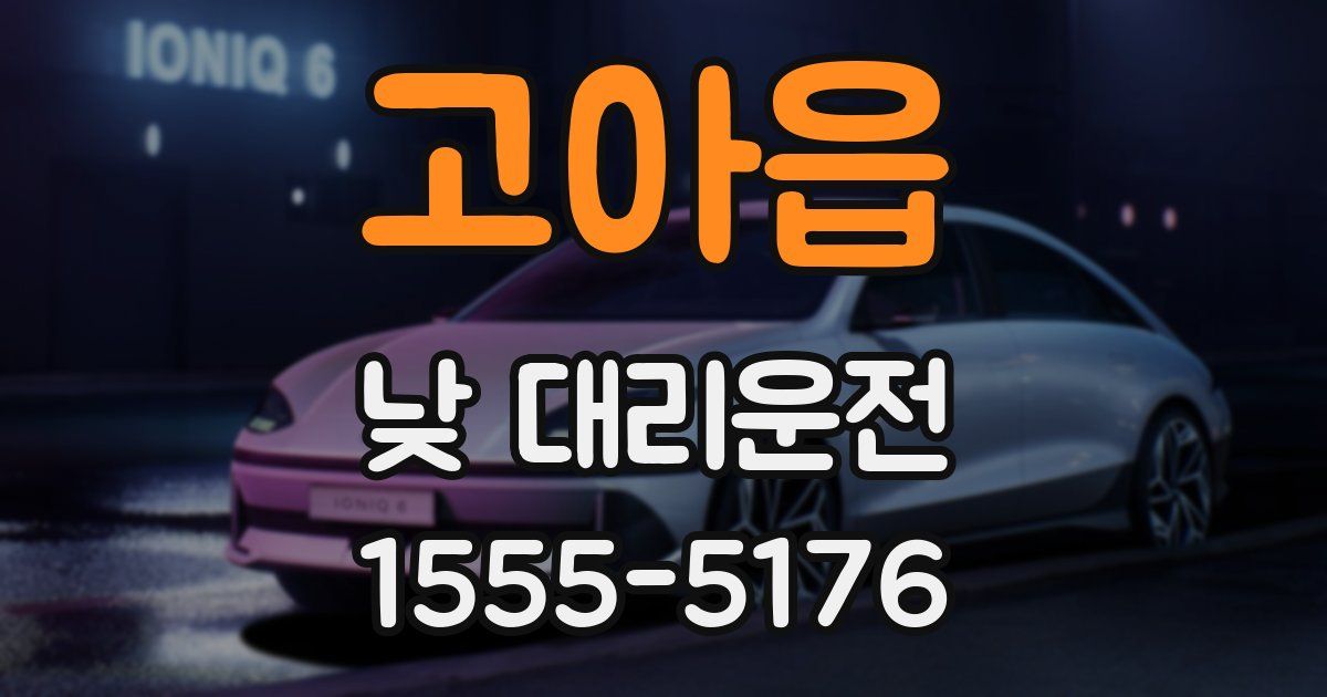 고아읍 낮 대리운전