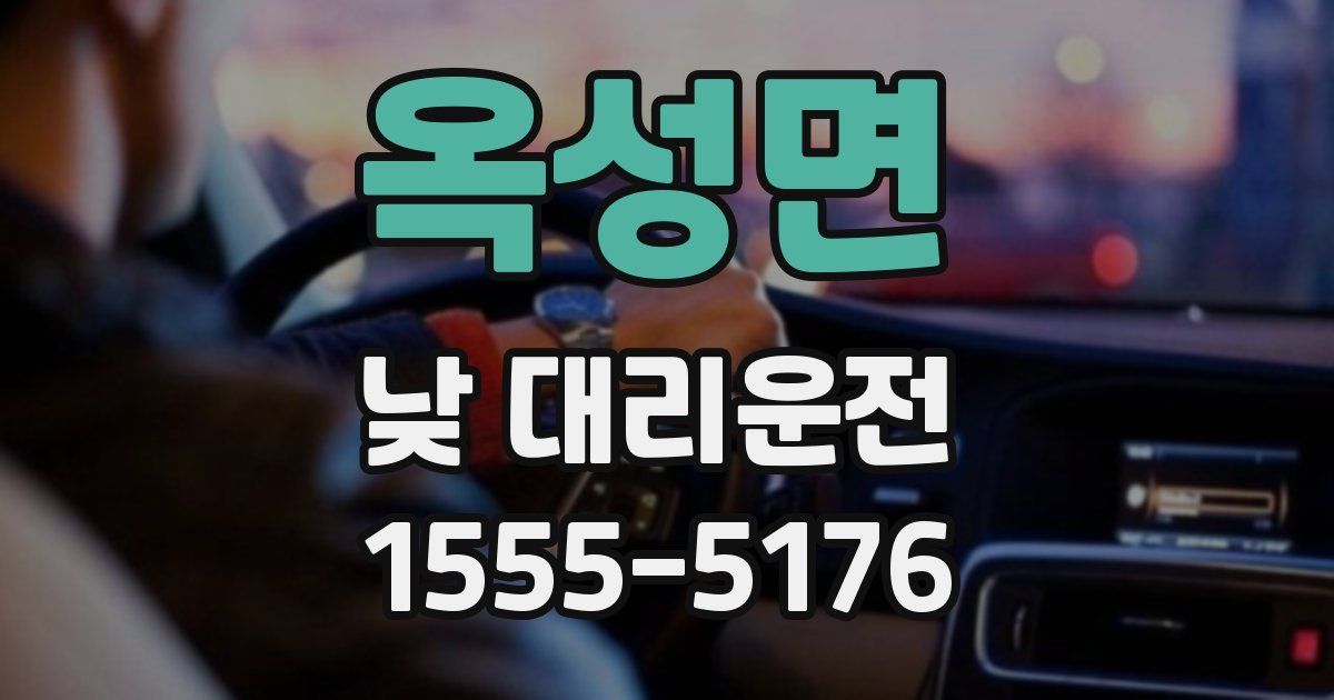 옥성면 낮 대리운전