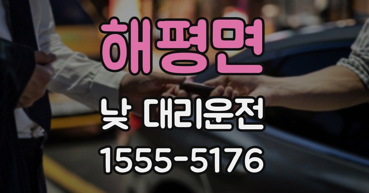 해평면 낮 대리운전