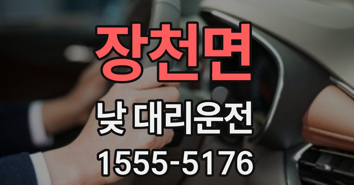 장천면 낮 대리운전