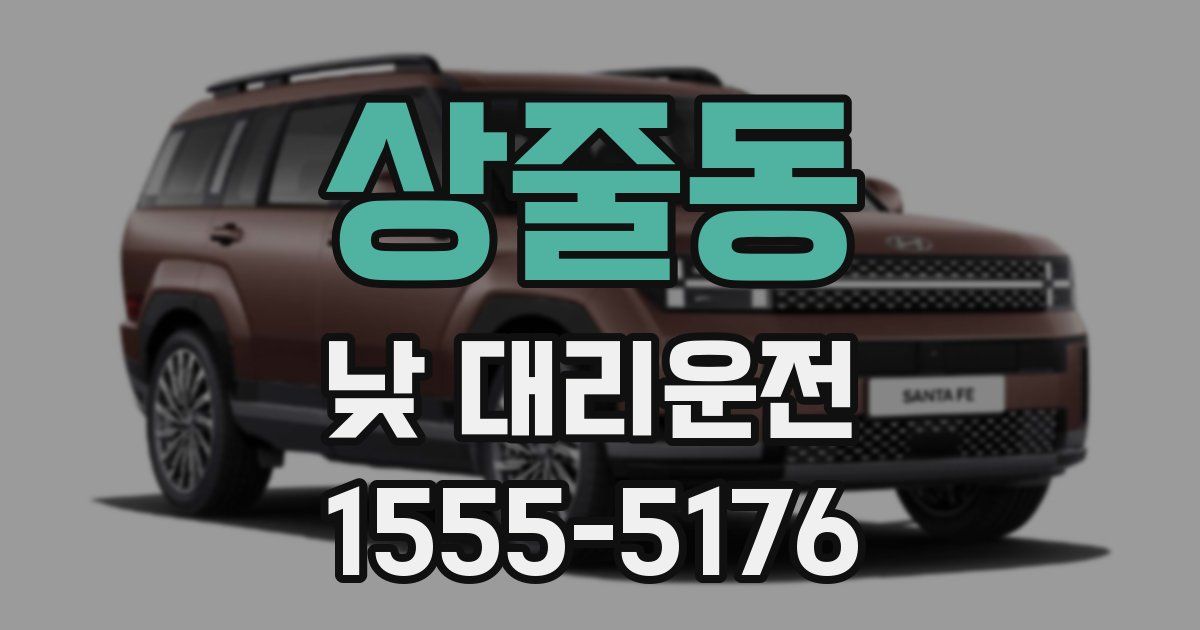 상줄동 낮 대리운전
