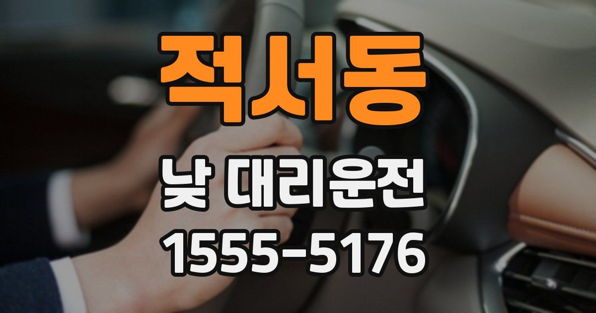 적서동 낮 대리운전
