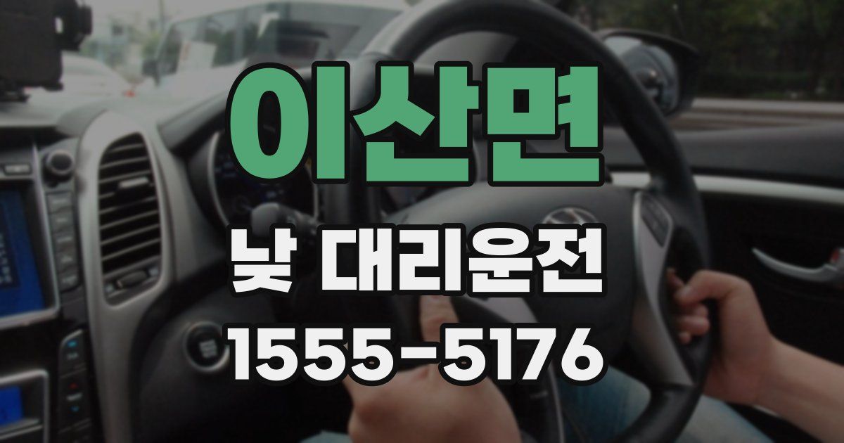 이산면 낮 대리운전