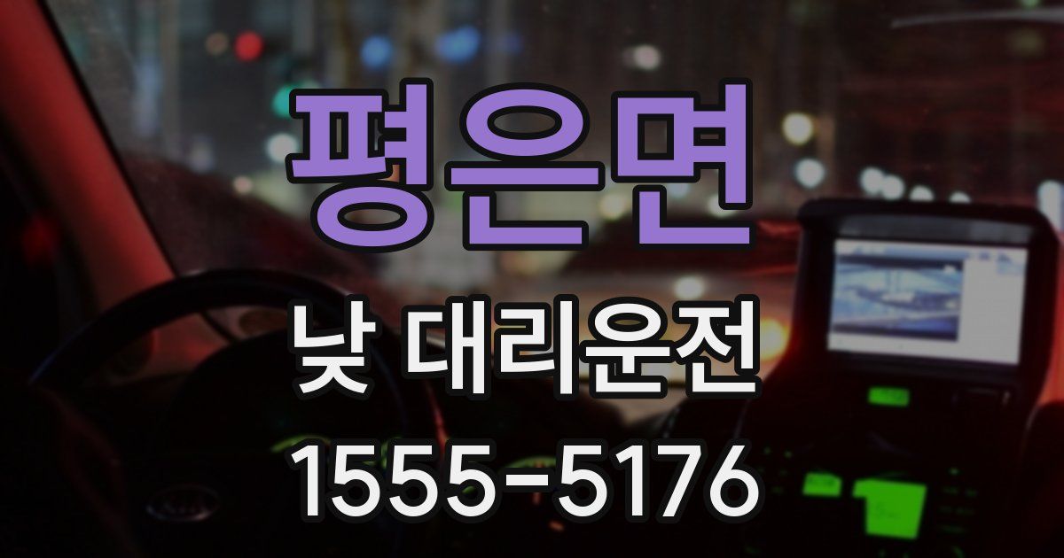 평은면 낮 대리운전