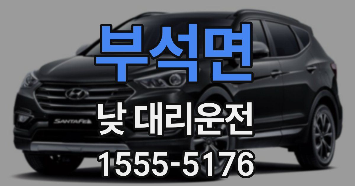 부석면 낮 대리운전