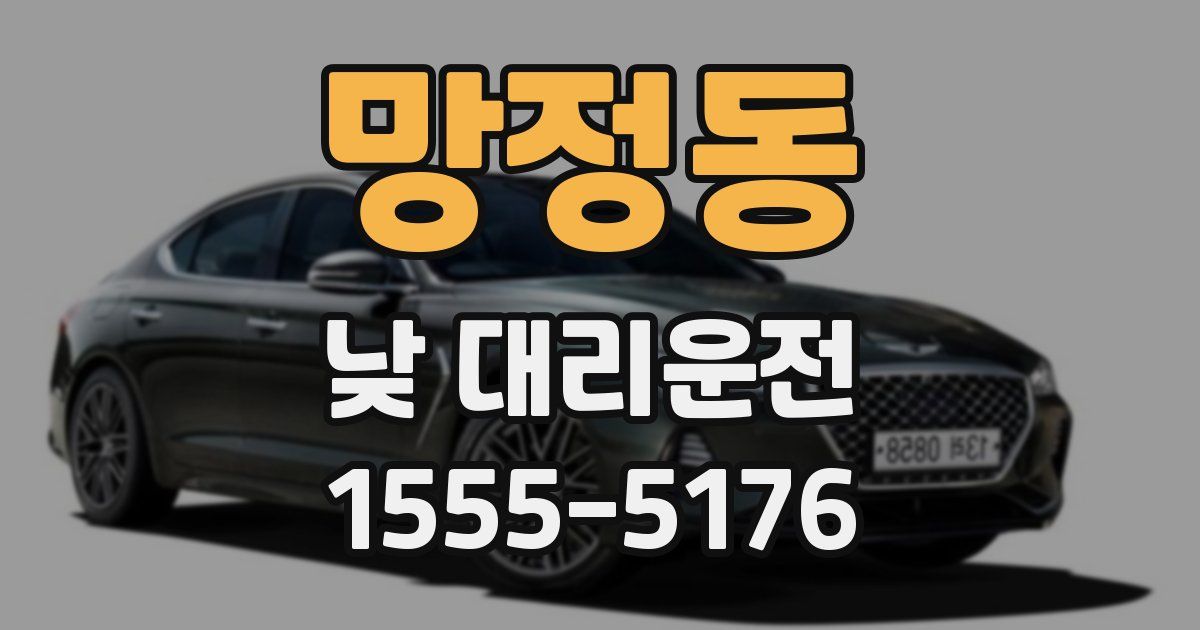 망정동 낮 대리운전